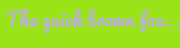 Image with Font Color BBAFE3 and Background Color 9AE318